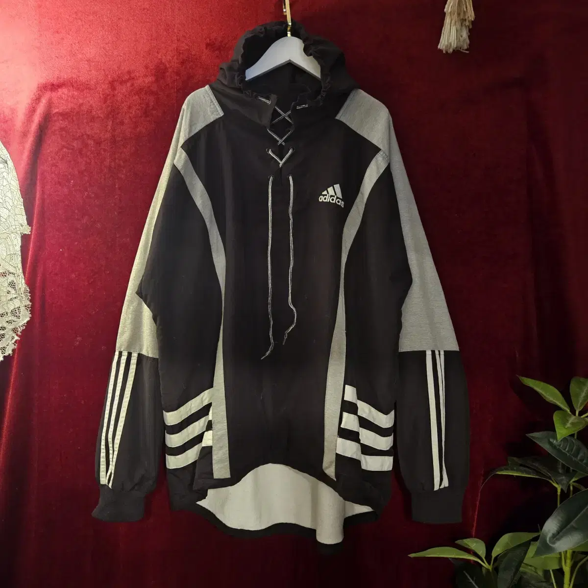 Adidas Old School Step Brushed Anorak Hoodie Free size