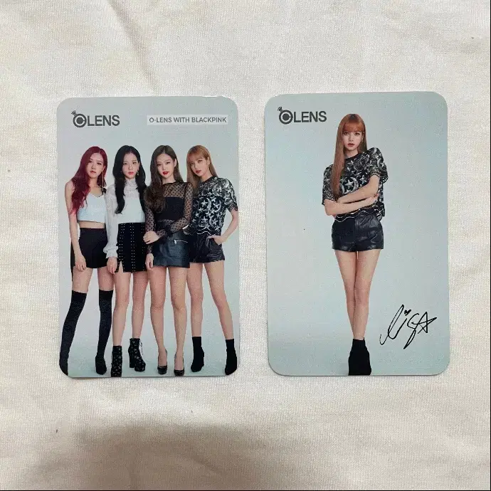 Black Pink X Lens Photo Card White Version LISA