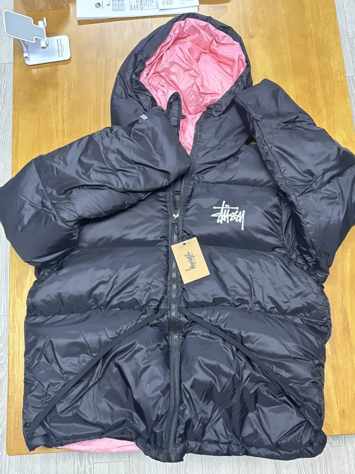 Stussy Micro Ripstop Down Parka BlackStussy Micro Ripstop