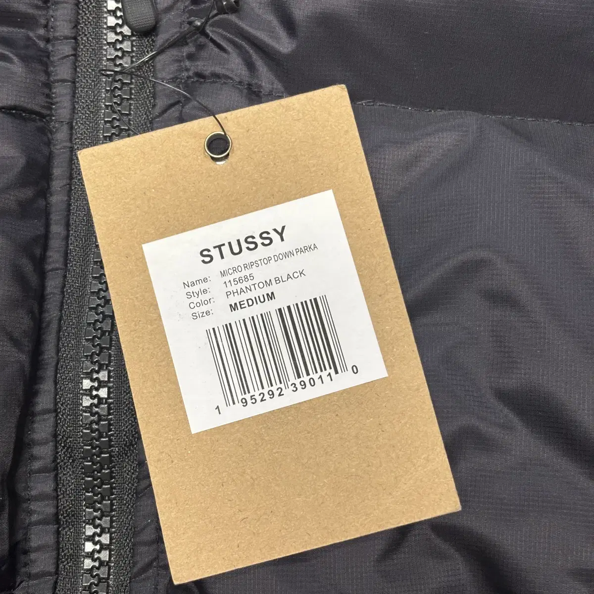 스투시 마이크로 립스탑 다운파카 블랙Stussy Micro Ripstop