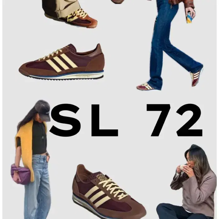 (새상품) 아디다스 SL 72 OG Maroon Almost Yellow