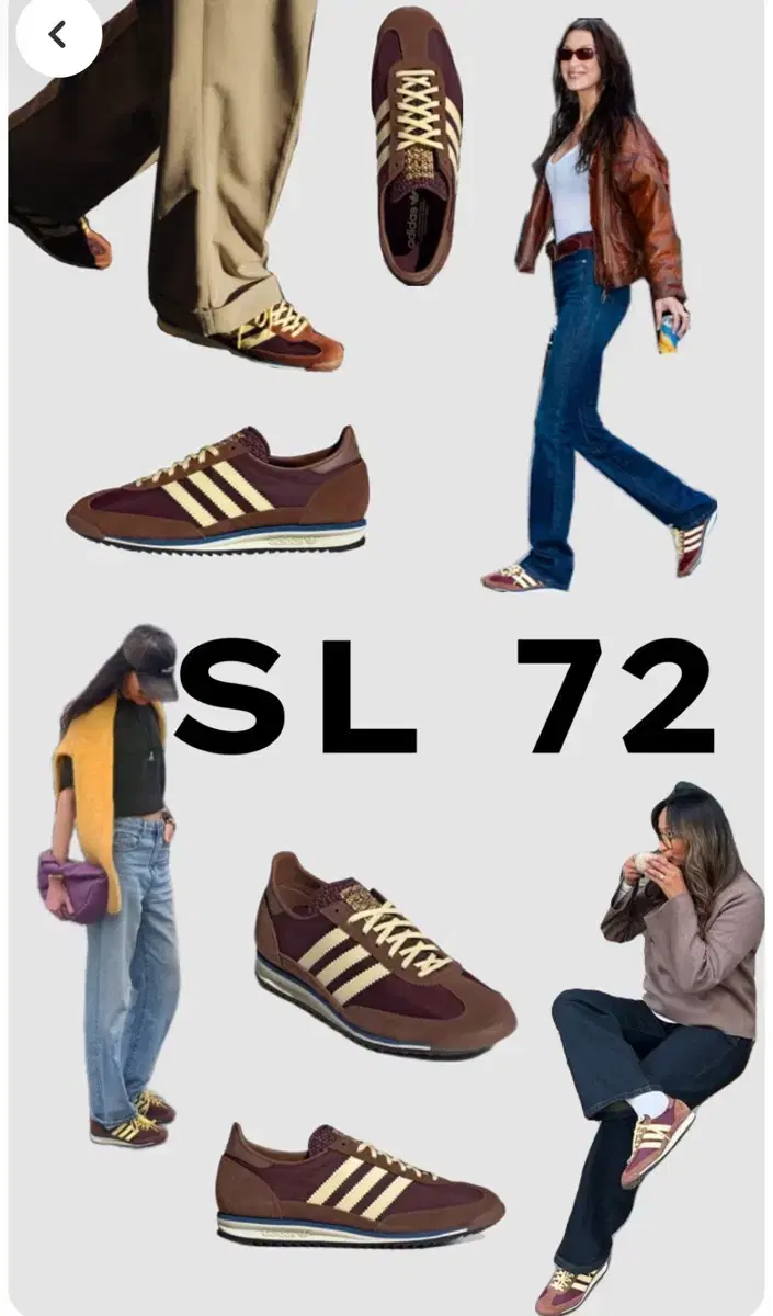 (새상품) 아디다스 SL 72 OG Maroon Almost Yellow