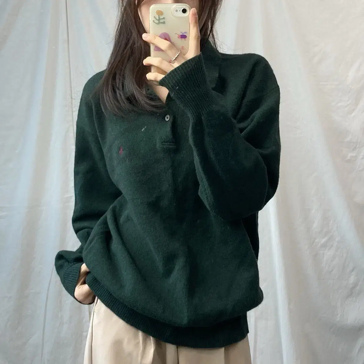 Polo kara neck knit