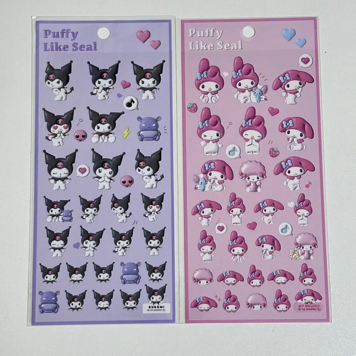 [Sanrio] Kuromi My Melody Takku Fluffy sticker Goods (Unsealed, New)