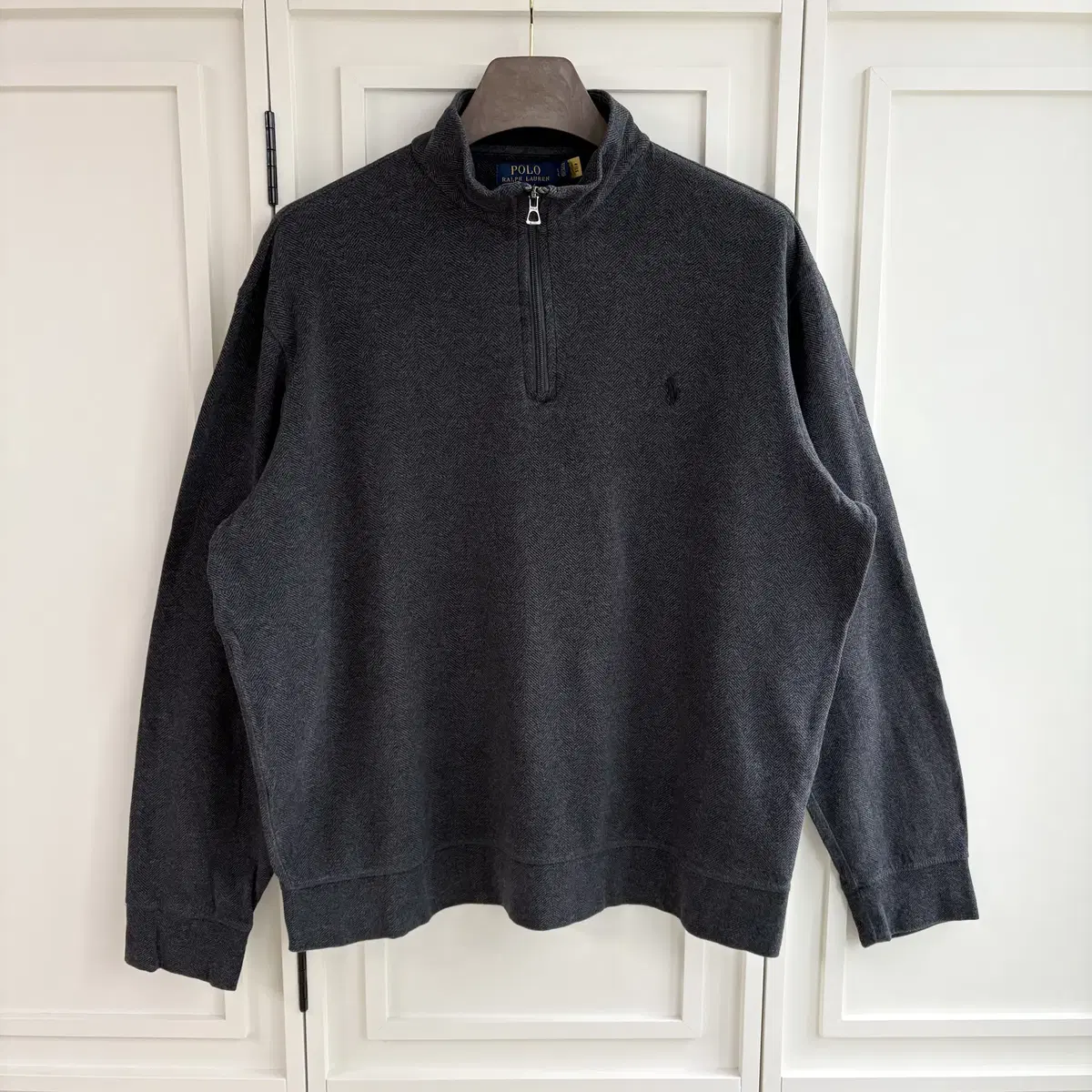 Polo Dark Grey Herringbone Vahn Knit (QR Genuine) CK8437