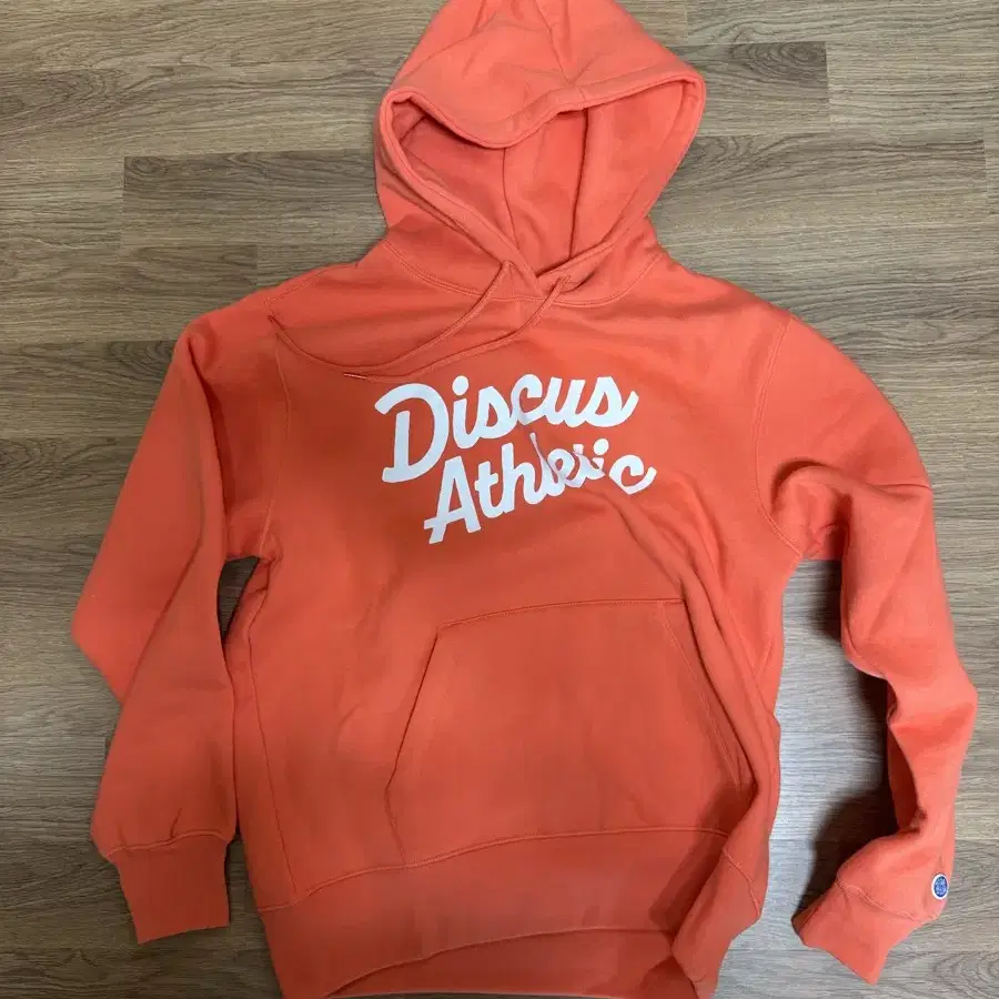 (m)디스커스애슬레틱 Fleece Cursive Hoodie Orange