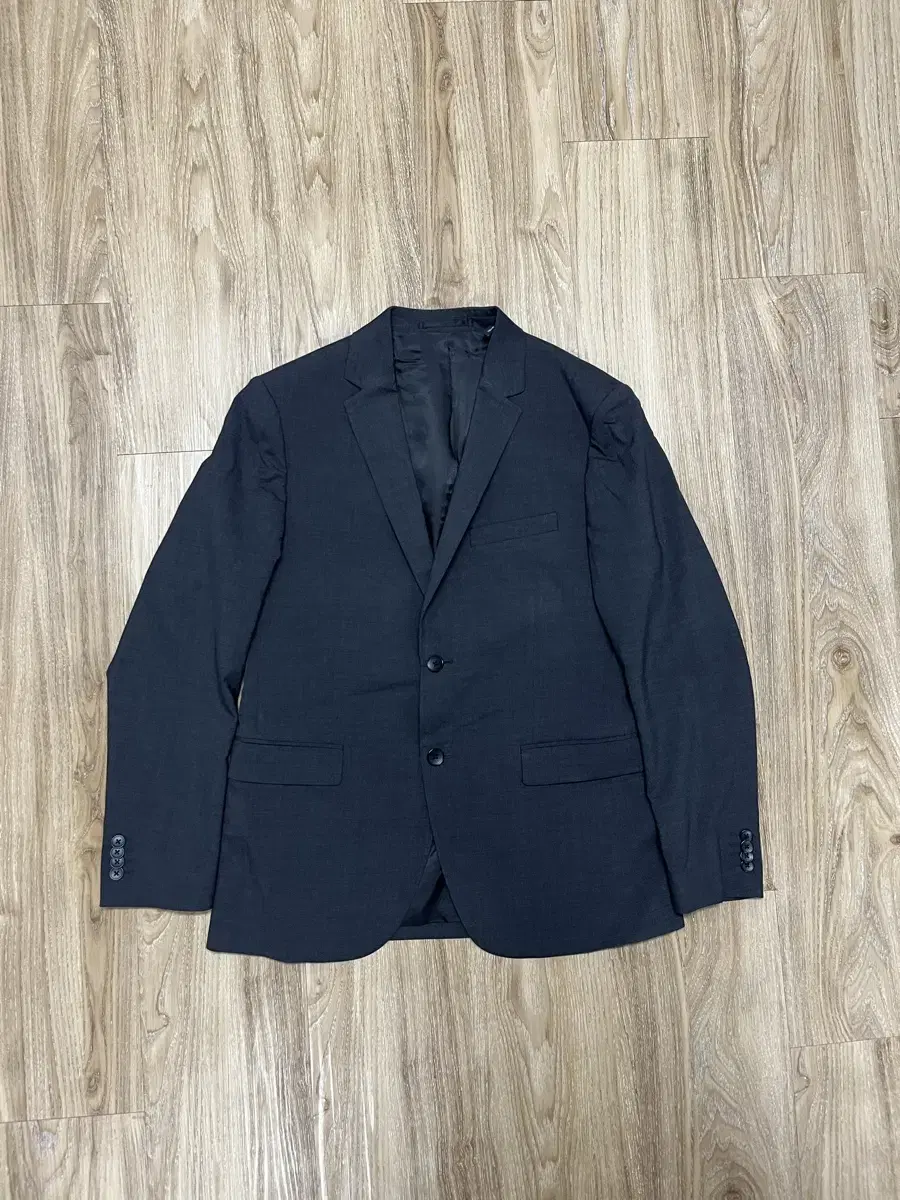 100% Terry virgin wool charcoal blazer