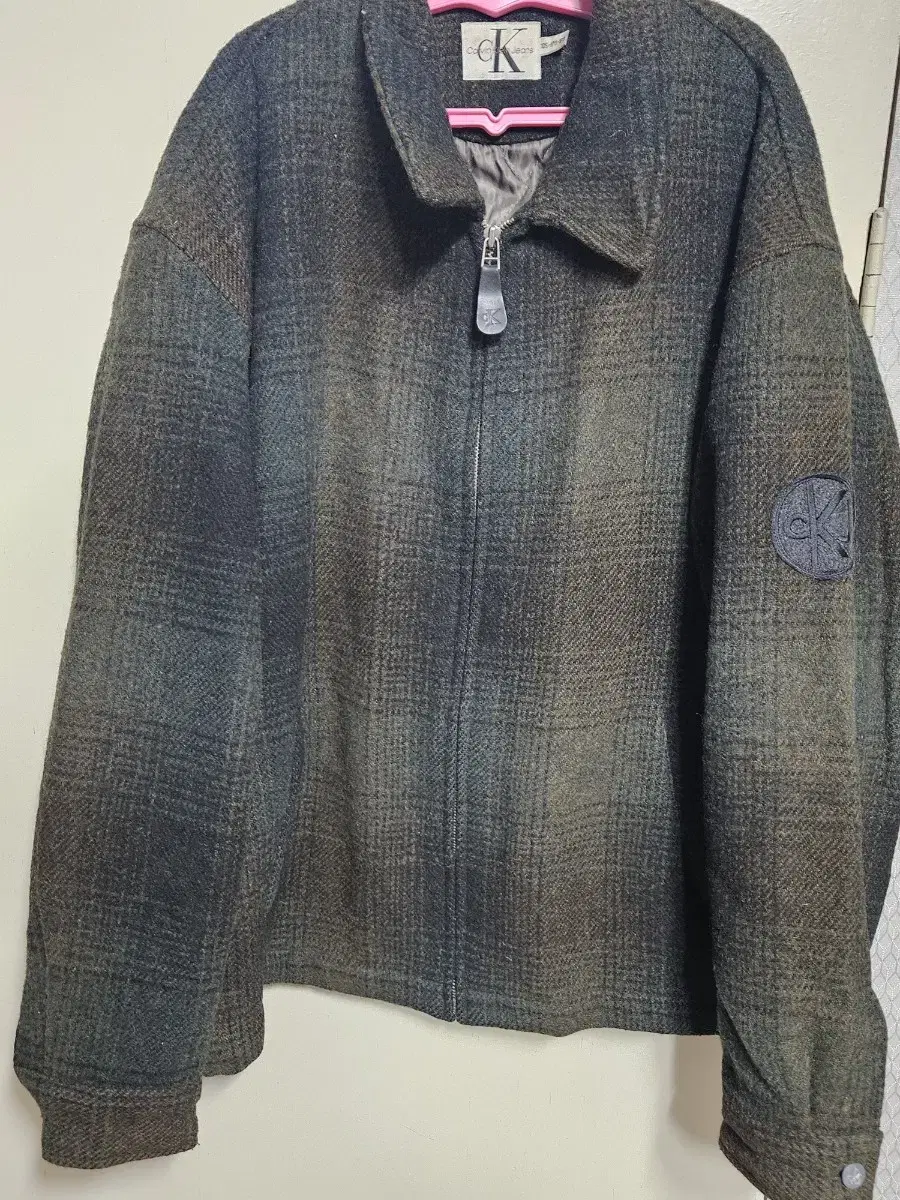 90s Calvin Klein Wool Check Jacket(105)