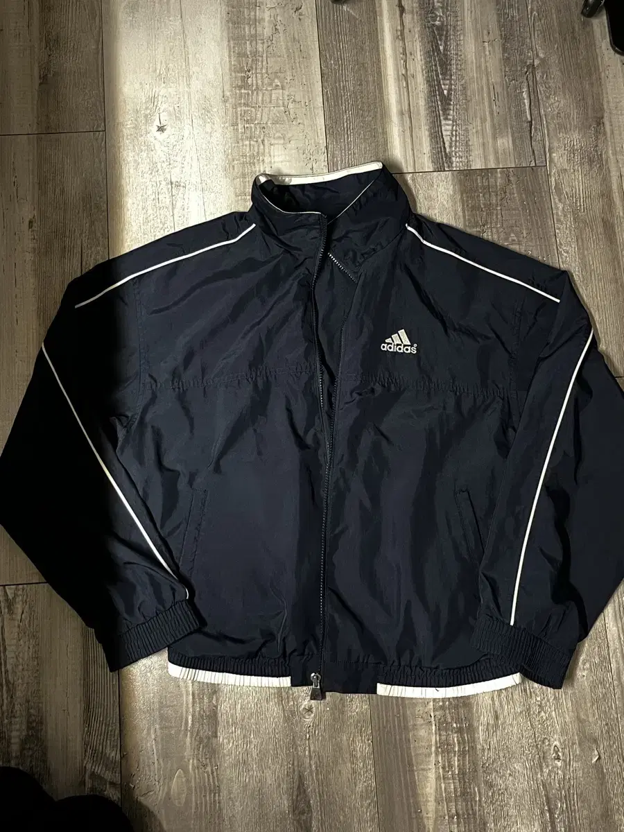 Adidas Old School Windbreaker Navy Y2K Vintage