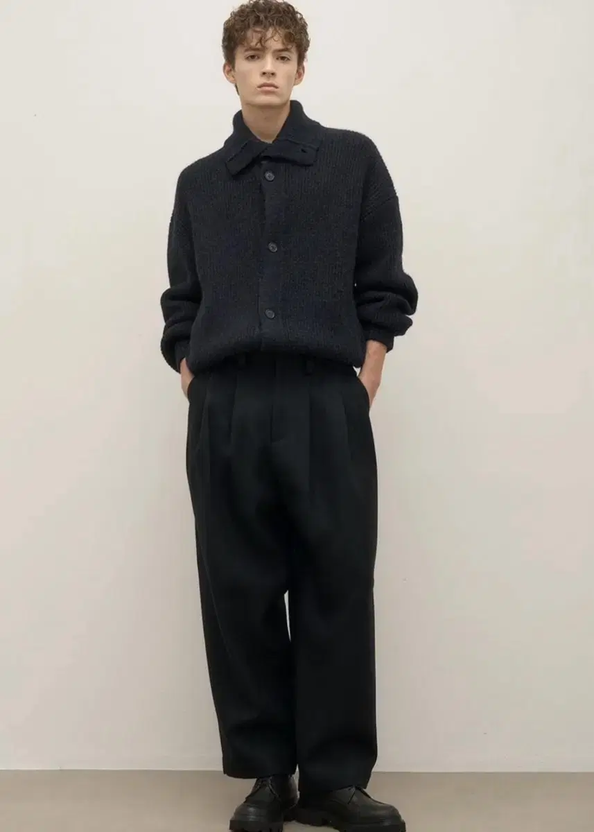 System Homme Wool Pintuck Wide Trousers 78