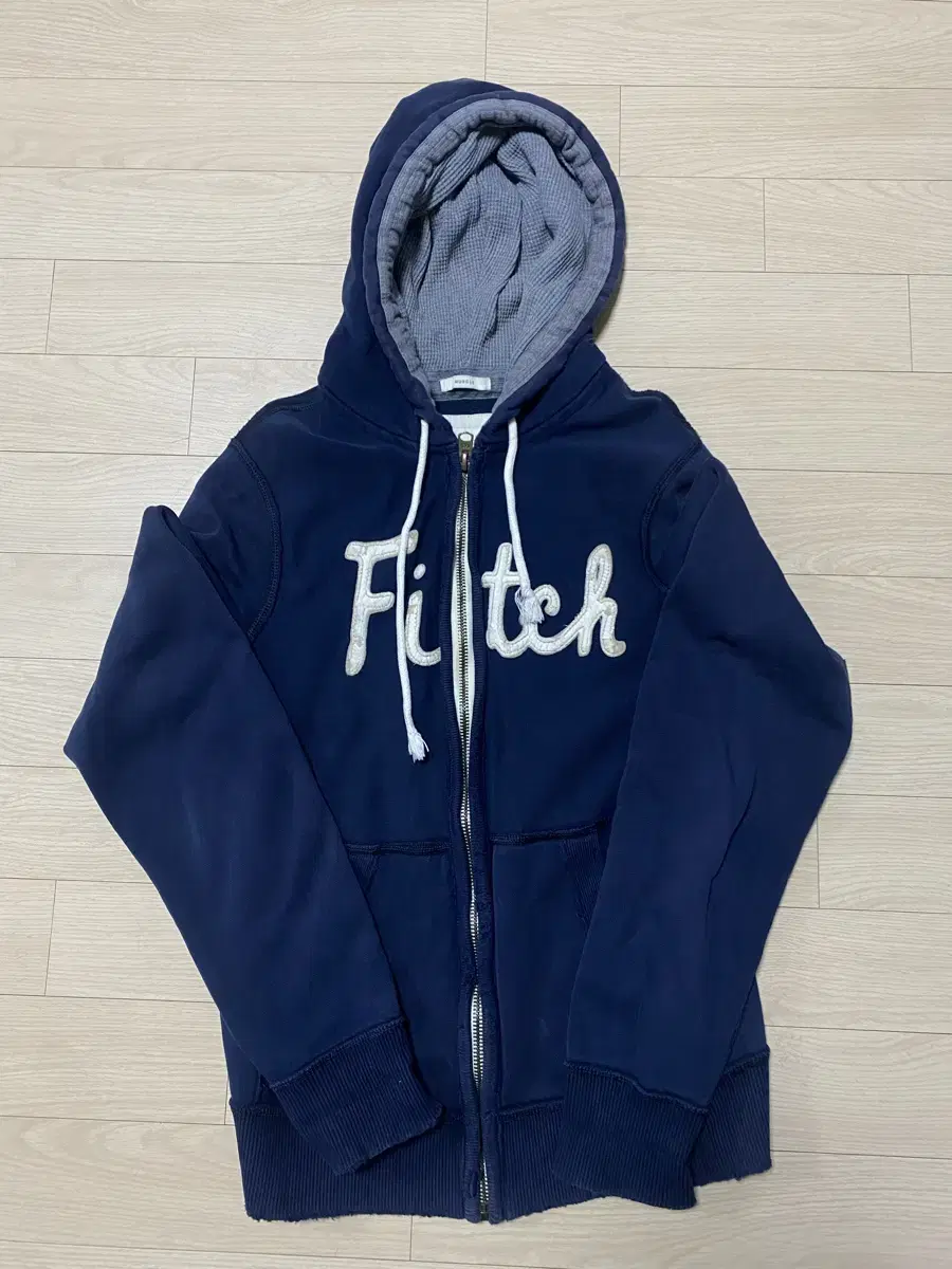 Abercrombie & Fitch Hooded Zip-up Navy