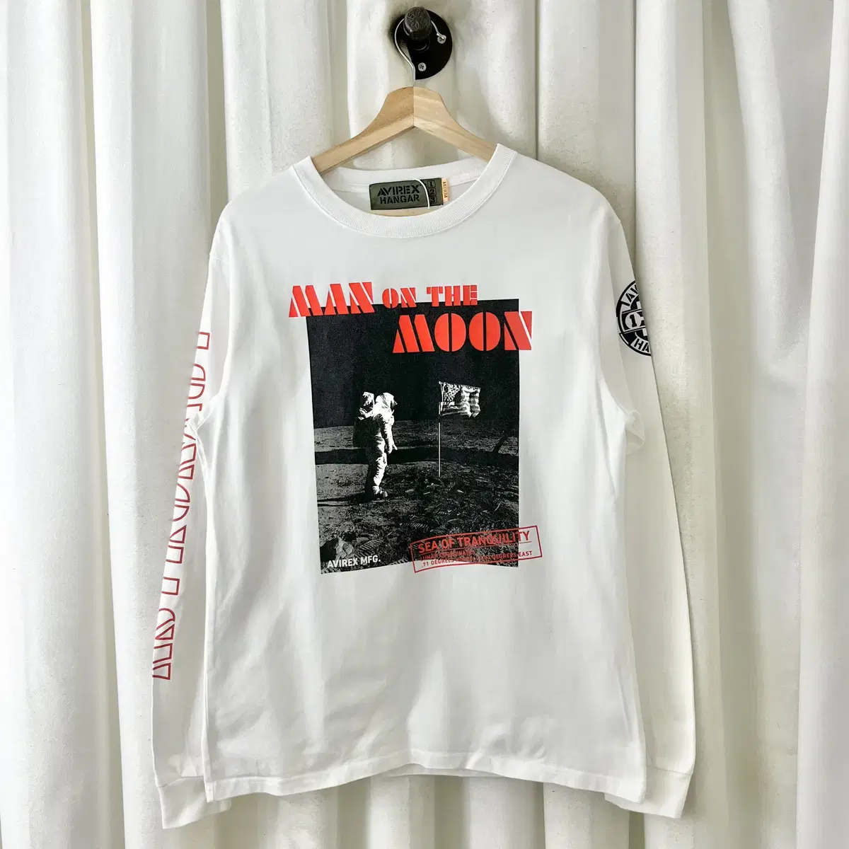 White Printed Long Sleeve in Avyrex