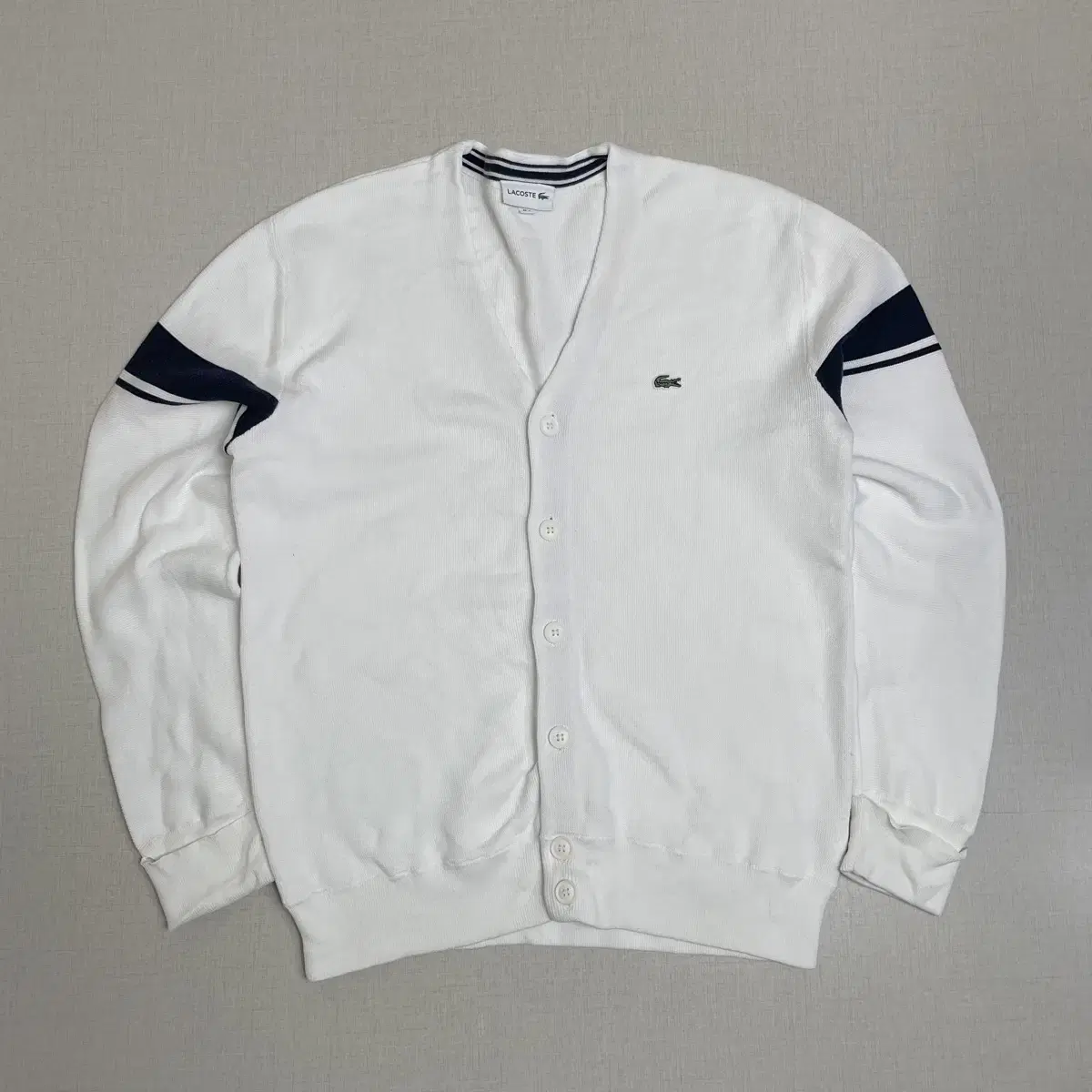 [TAFFO] Lacoste Knit Cardigan White 95