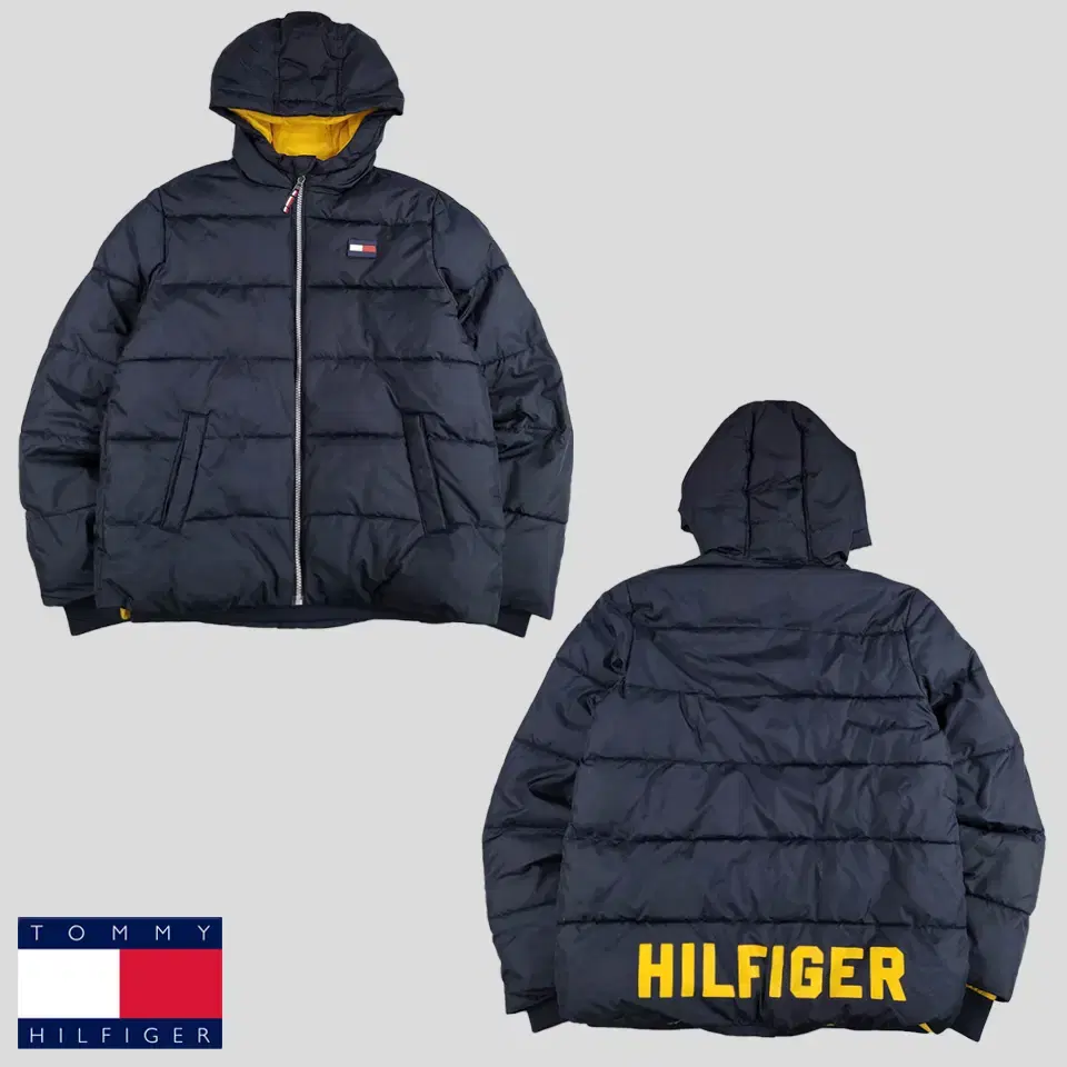 Tommy Hilfiger Deep Navy Tommy Logo Boxpatch Backprinted Primaloft Hoodie Poly Patch