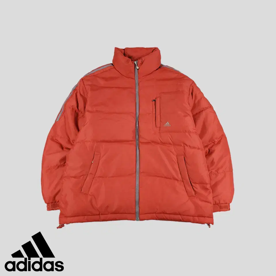 Adidas 90s Brick Red Dahong Gray Three-Stripe Sideline Embroidery Chest Pocket