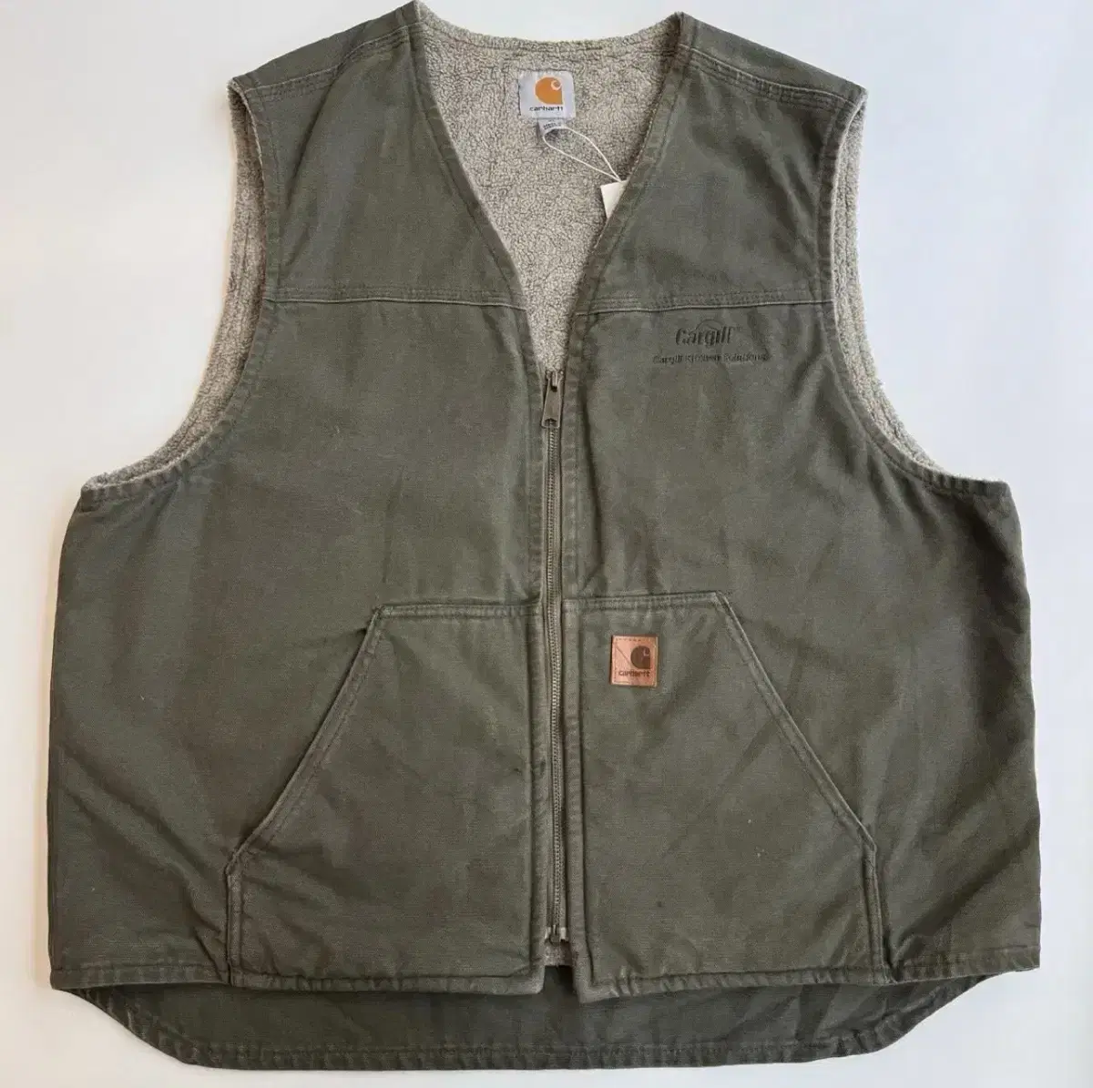 CARHATT Carhatt OG Old School Sandstone Green Vest Work Jacket 2XL