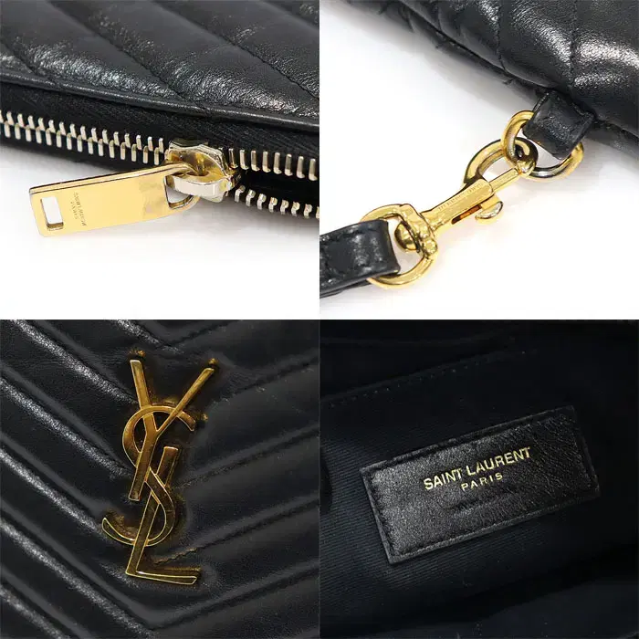 생로랑 559193 카프스킨 모노그램 뉴미듐 클러치 CO63935YSL