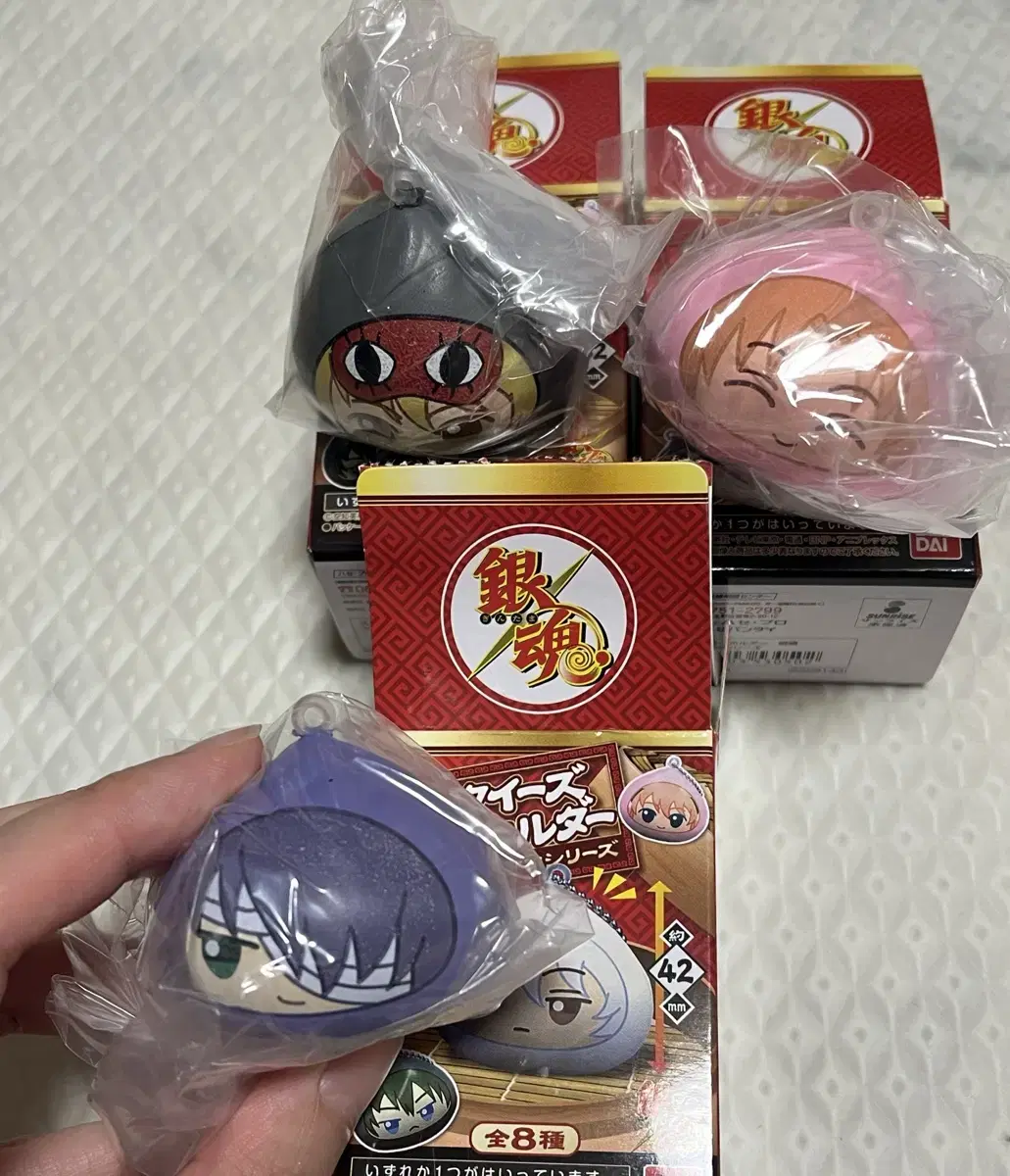 Gintama Dumpling Squishy Ring Manju Shinsuke+Kamui+Sogo