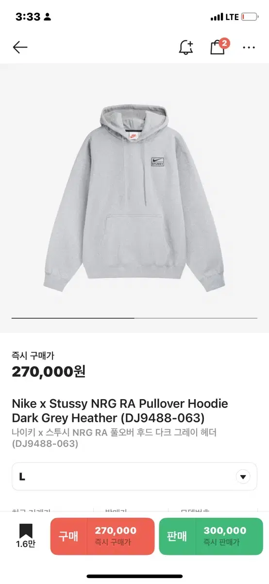 [L] Natusi Hooded Grey 9488-063 sells