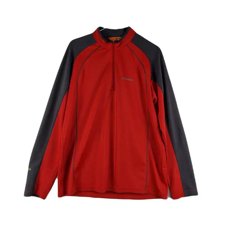 E9638 ECHOROBA Men's 100 Red Long Sleeve Zip T-Shirt/Dirk