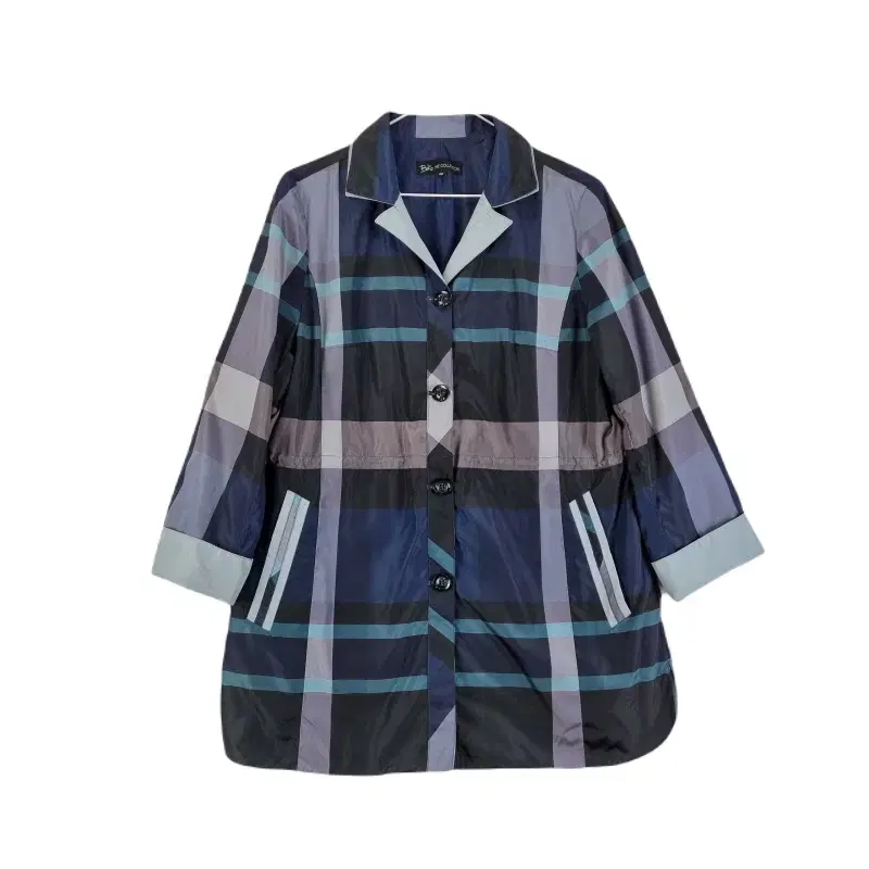 E9640 BSKO Women's 90 color coordinated check bom jacket/dirk