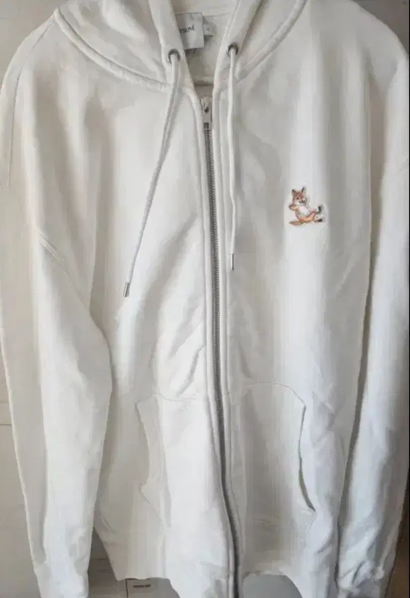 Maison Kitsune Chillax Hoodie Zip-up Genuine size L White