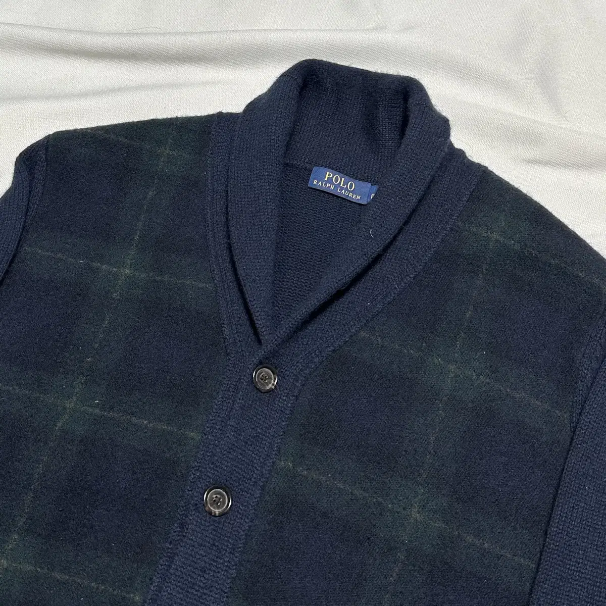 L Polo Ralph Lauren Sholcara Tartan Knit Cardigan