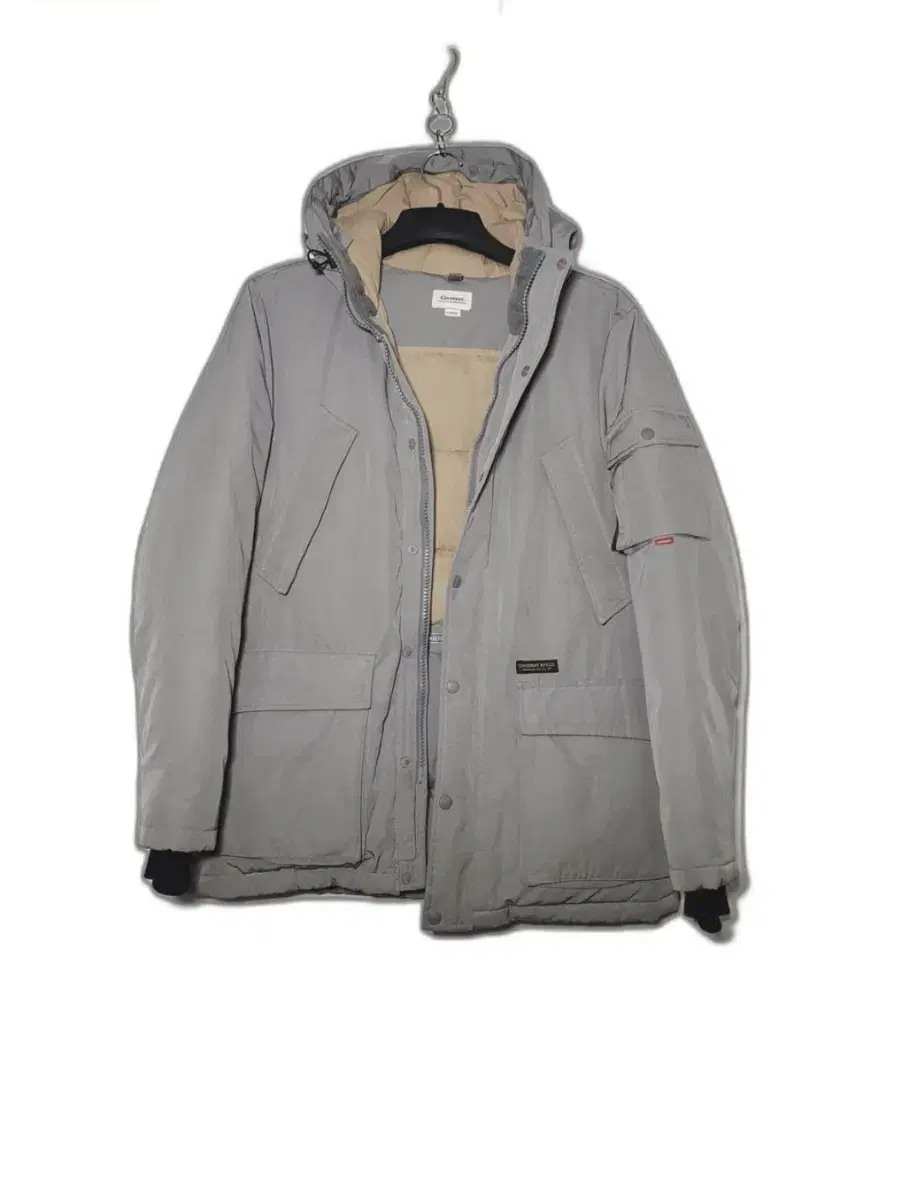 COVERNAT Grey duck down hooded puffer