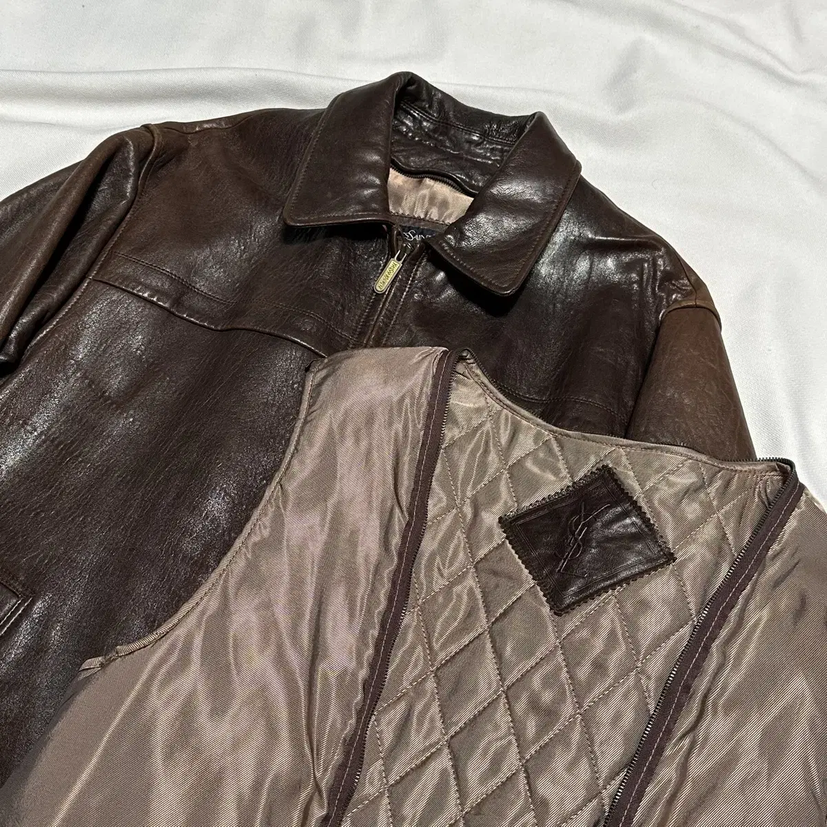 95 90s Yves Saint Laurent Jo Vest Nappi Leather Jacket