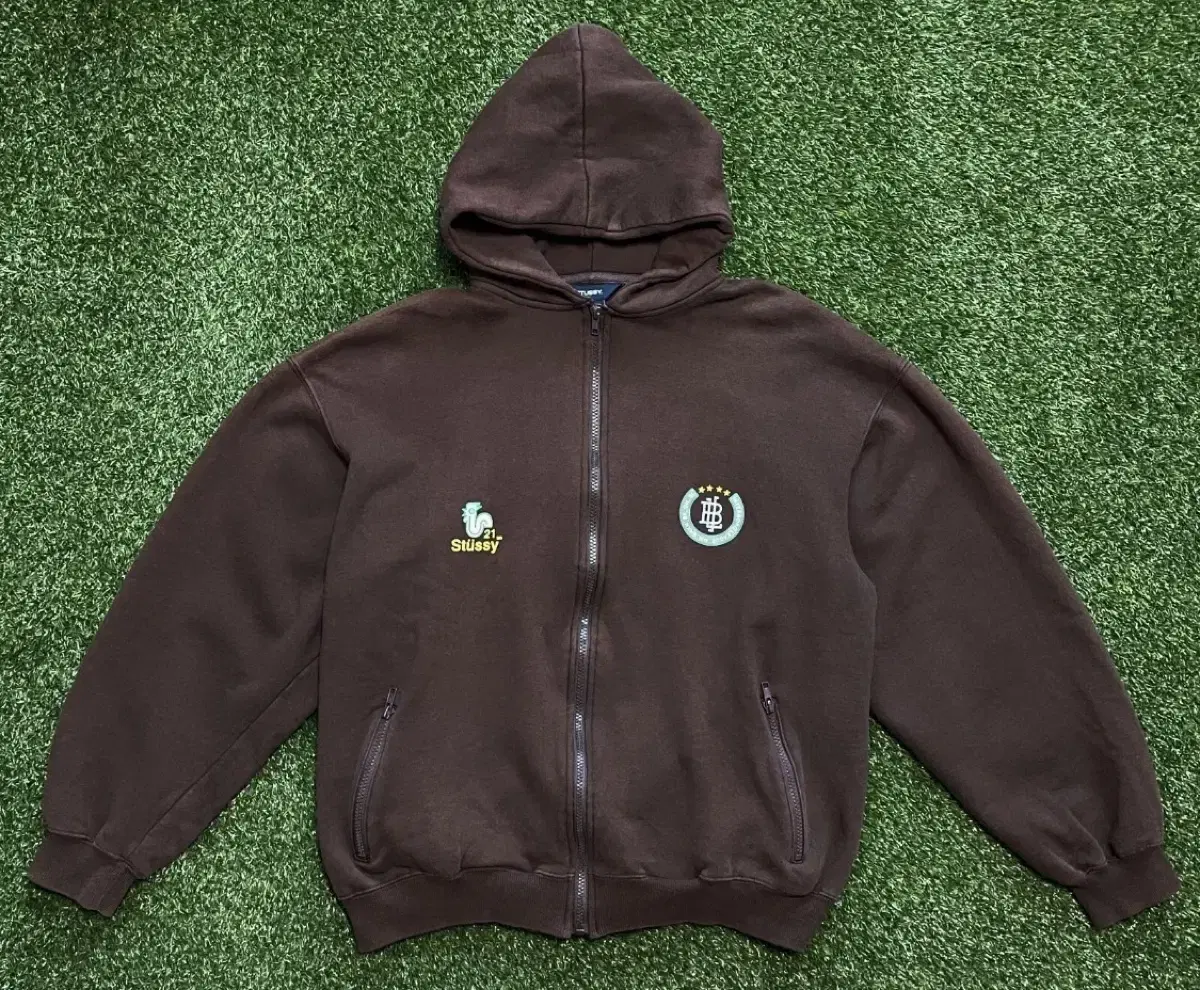 Stussy zip-up hooded jacket STUSSY x INTERBORO LEAGUE