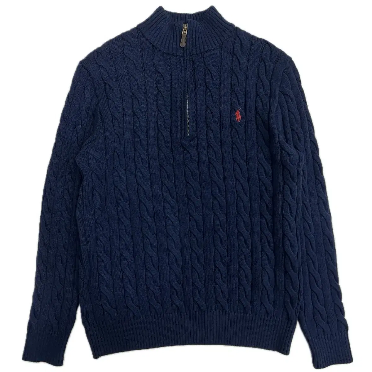 Polo Ralph Lauren Navy pretzel knit size L