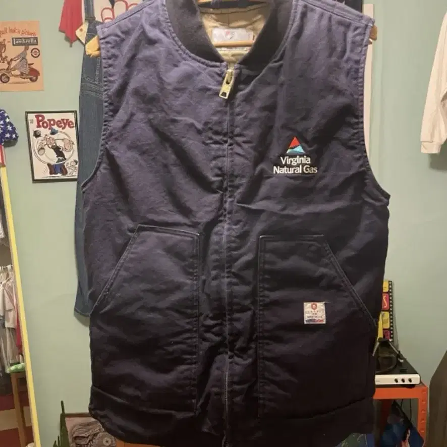 U.S.A TYNDALE Navy Blue Full-Zip Vest