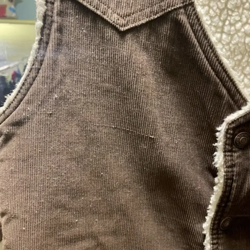 1980s Levis Shearling Corduro Vest