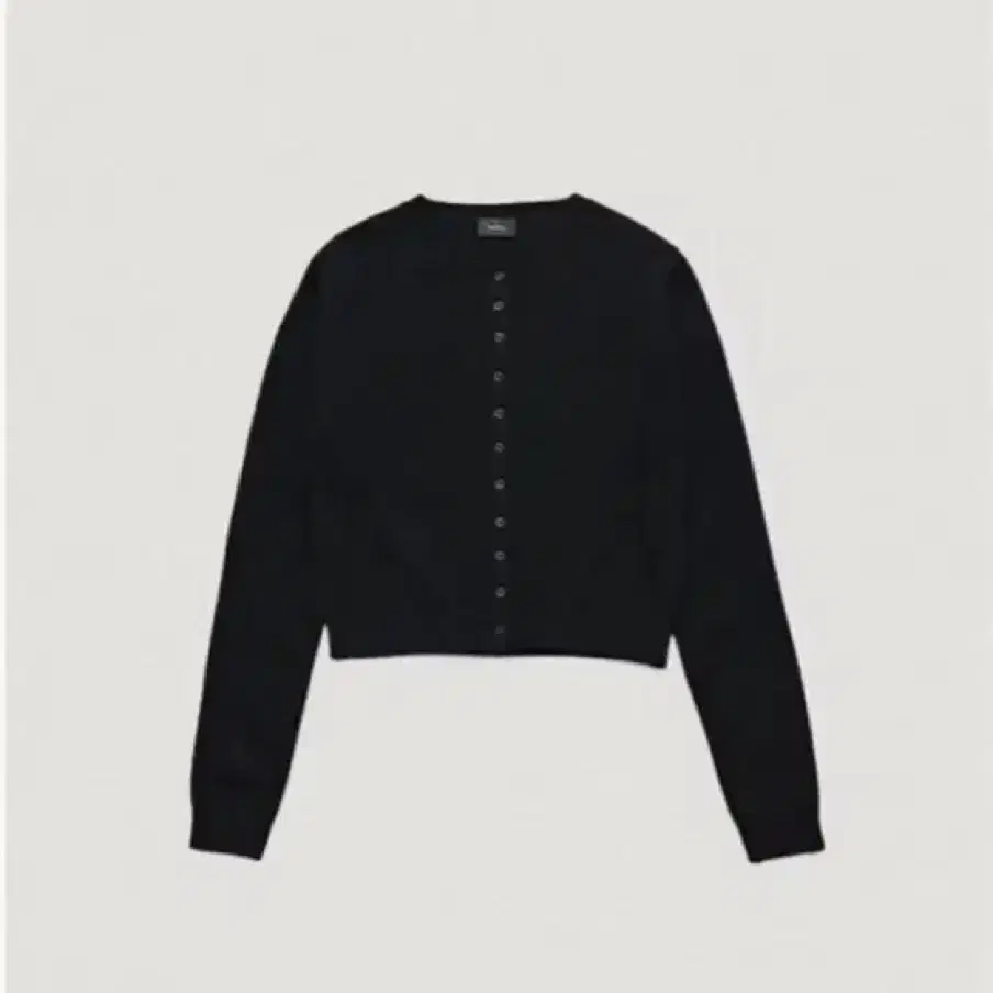 더바넷 Scallop Cropped Knit Cardigan 블랙