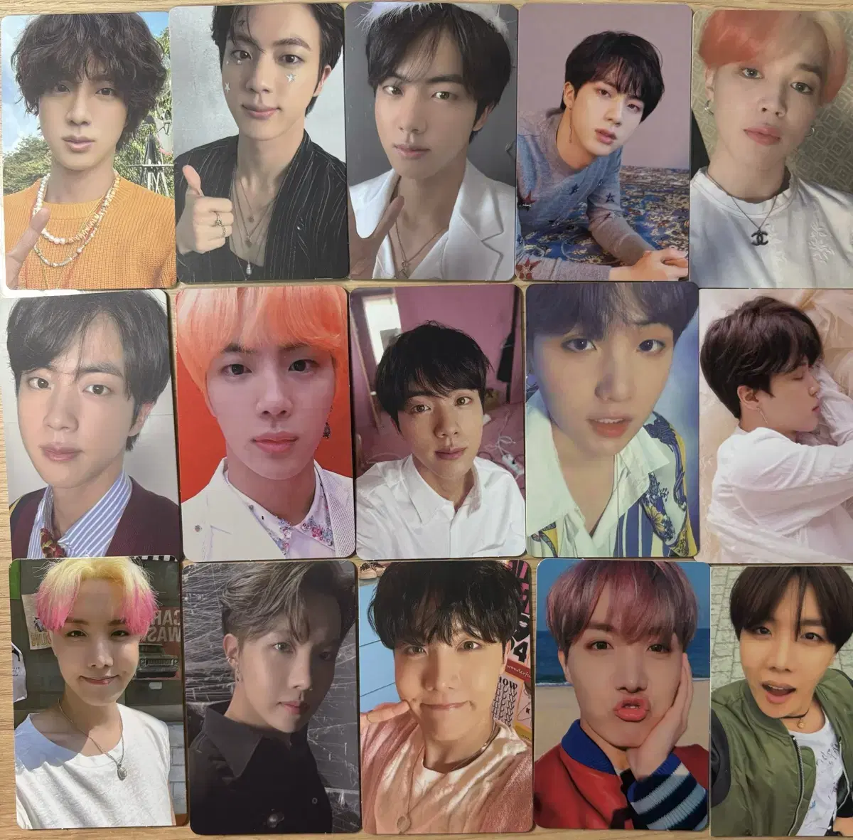 BTS photocard wts (jin / suga / jimin / j-hope)