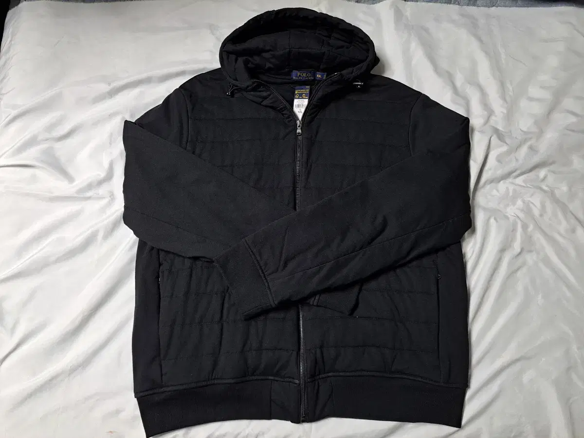 (New/XXL) Polo Ralph Lauren Stretch Hybrid Hoodie Zip-Up Black