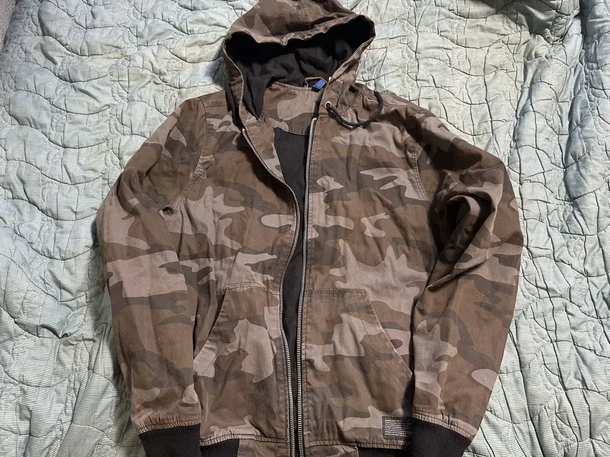 Camo Military Hoodie Zip Up