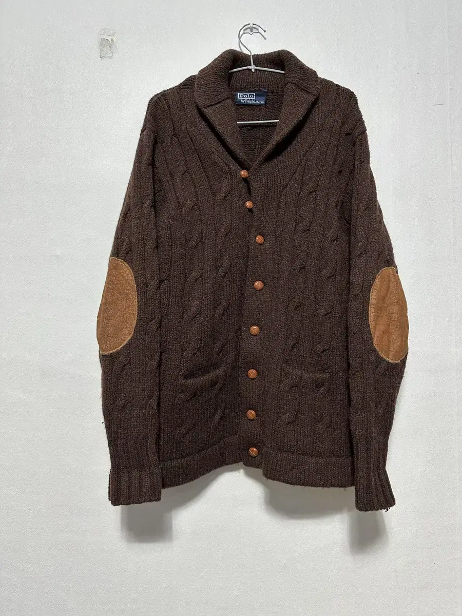 Polo Ralph Lauren Wool Patch Shawl Kara Cardigan