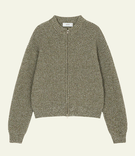 Wayfarers / Full Zip-Up Knit _Forest / 2