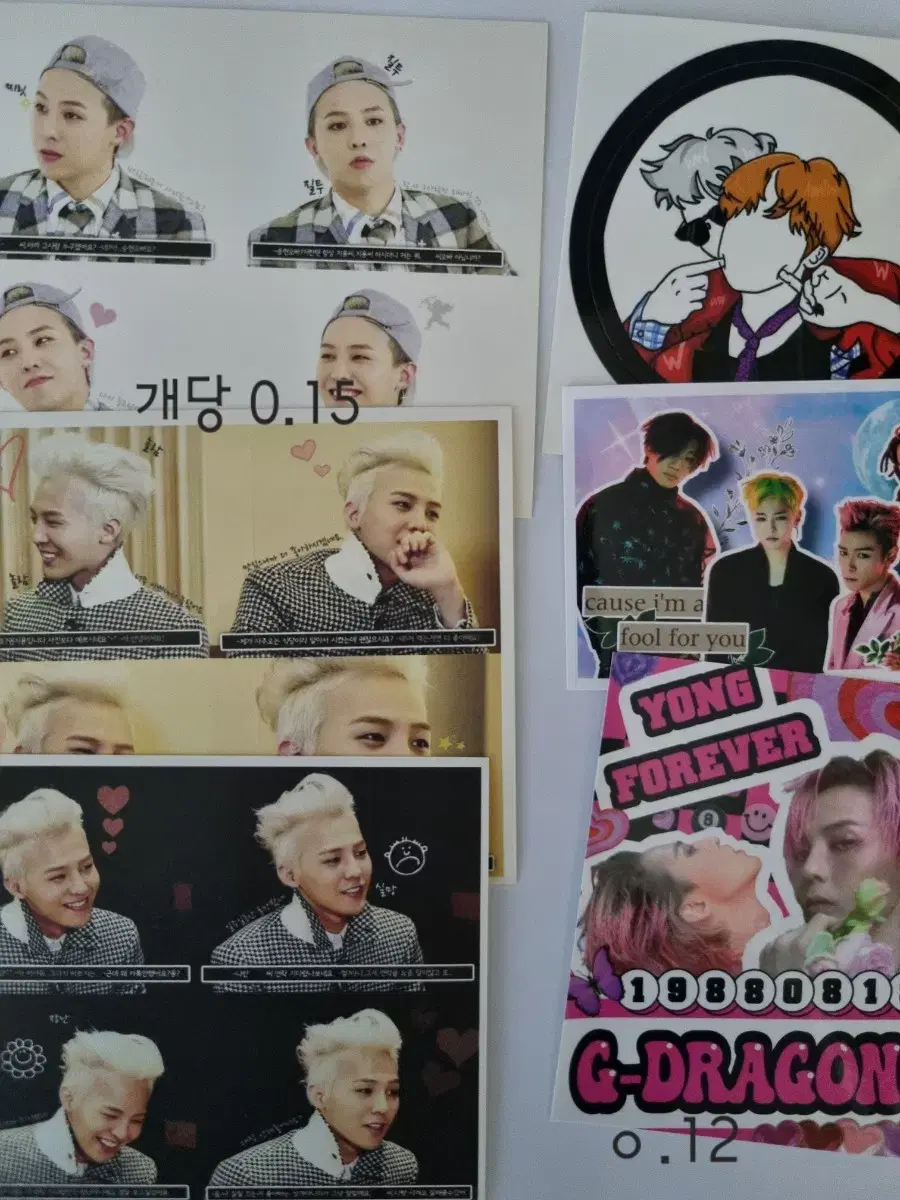 BIGBANG G-Dragon G-Dragon taeyang Daejeon Pagoda unofficial goods Merchandise sticker photocard Kard