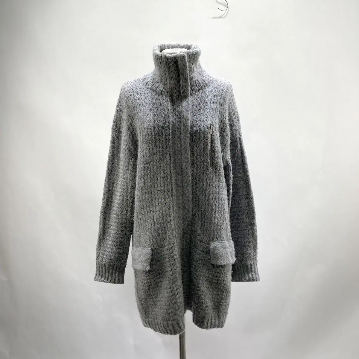 System Hansom Moalpaka Long Cardigan Gray F90 Permanent