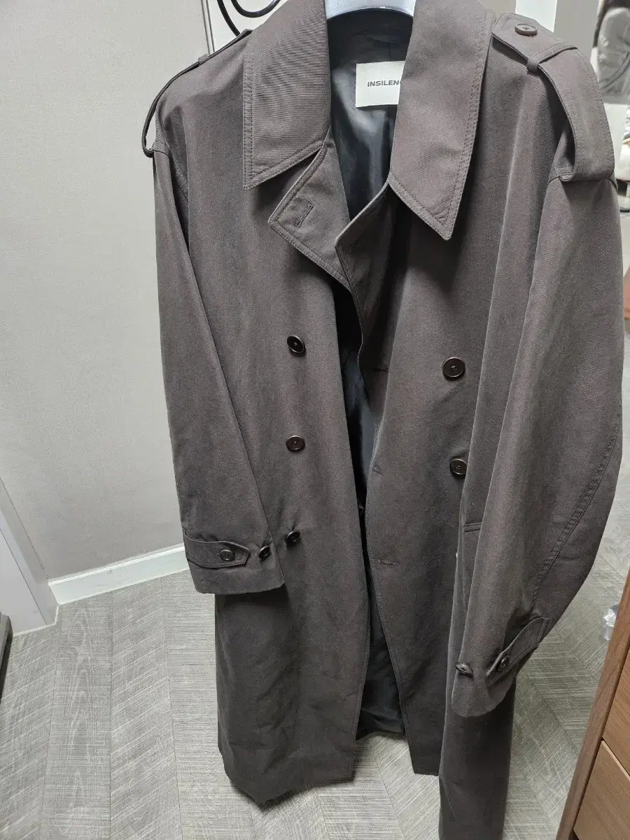 Insilence Trench Coat Dark Brown