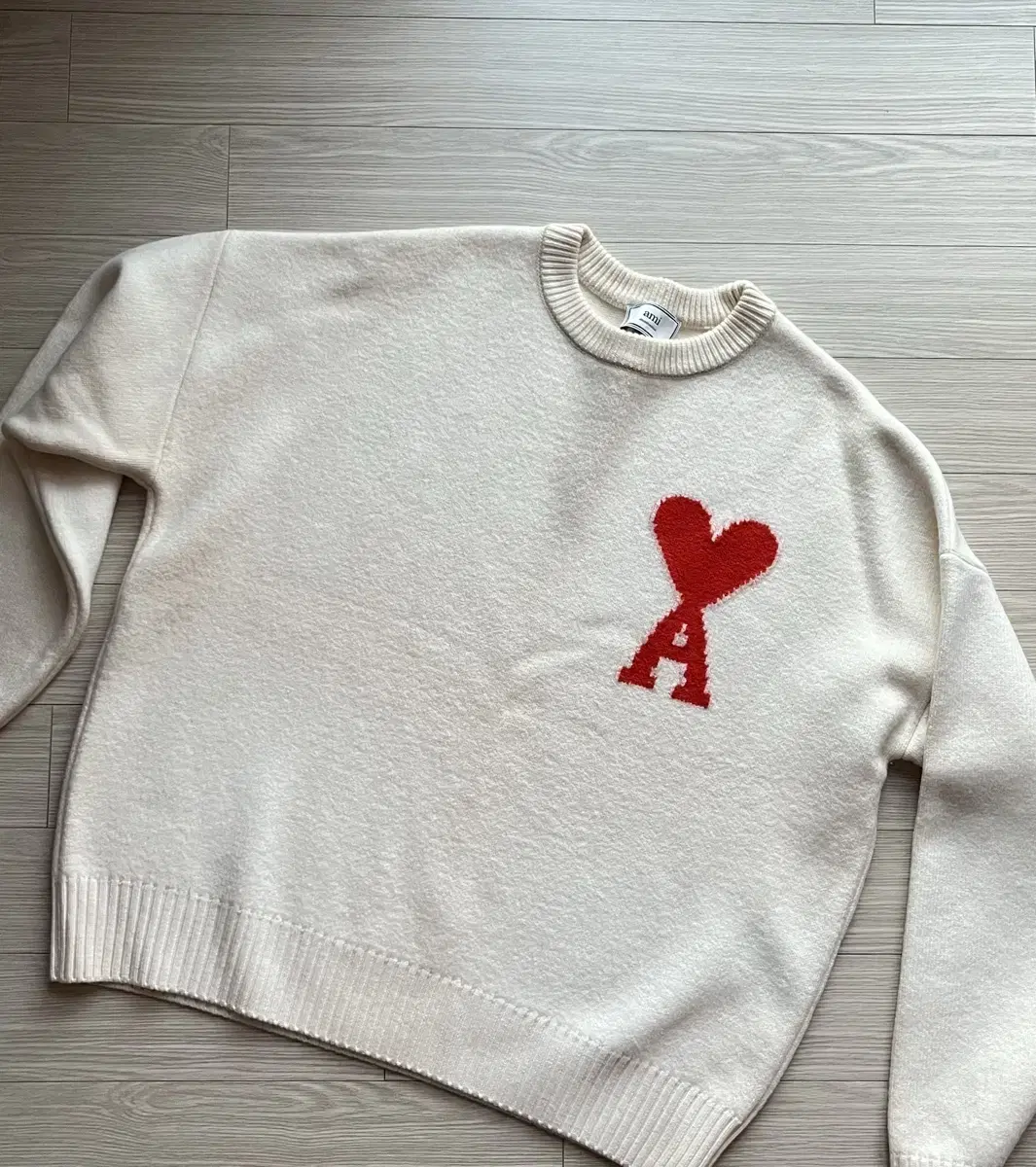 AMI(아미) Merino Wool Big Heart Logo Knit M