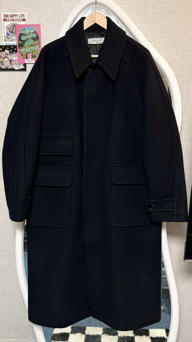 [L] 23FW Afterpray Tourist Balmacan Coat Navy