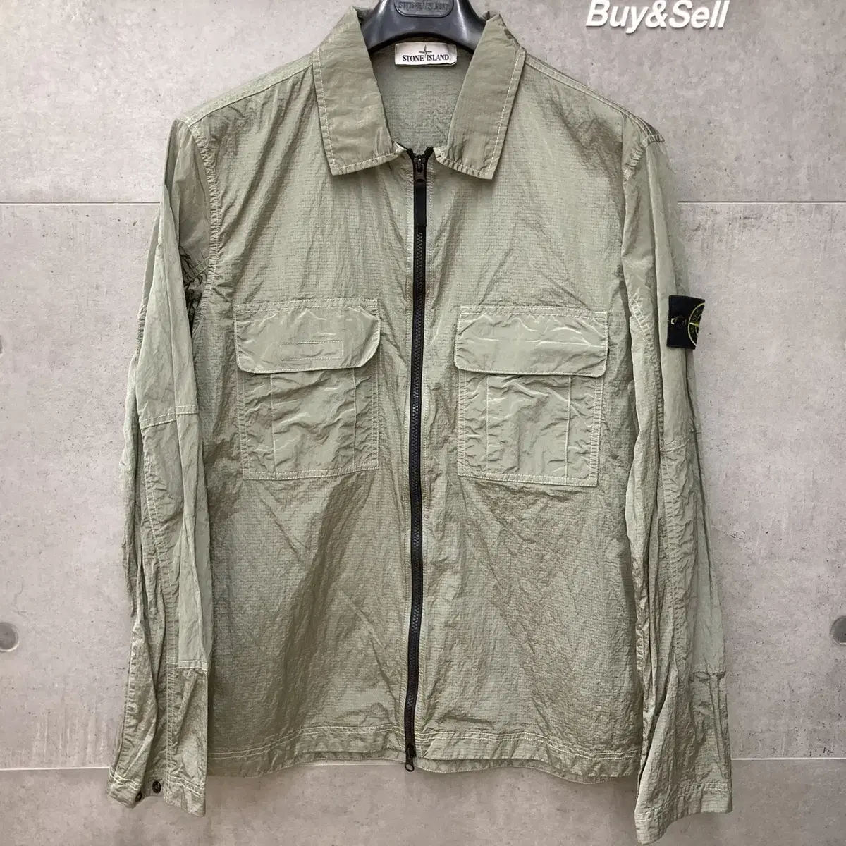 Stone Island Waffen Nylon-Metal Overshirt Jacket Khaki-G110141