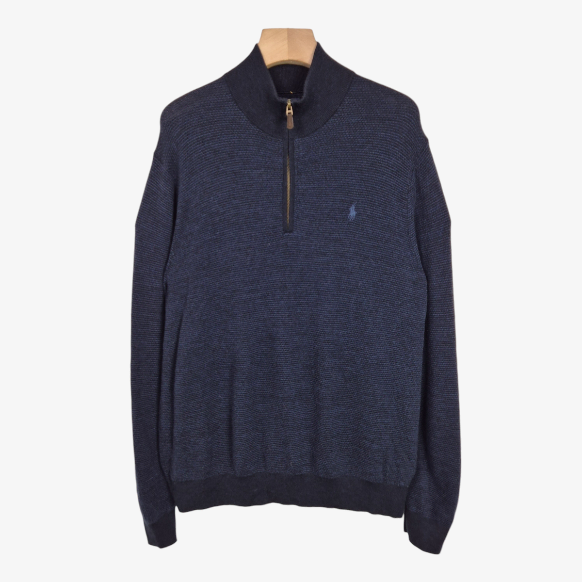 [105] Polo Ralph Lauren Navy Half-Zip Wool Knit