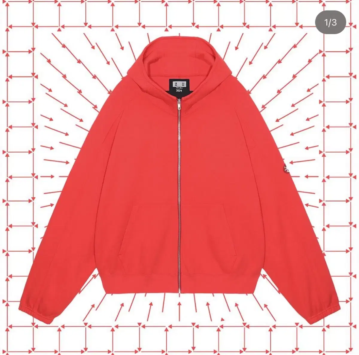 [XL] CAVEMPT Cavempt DBL Knit Zip Hoodie Red