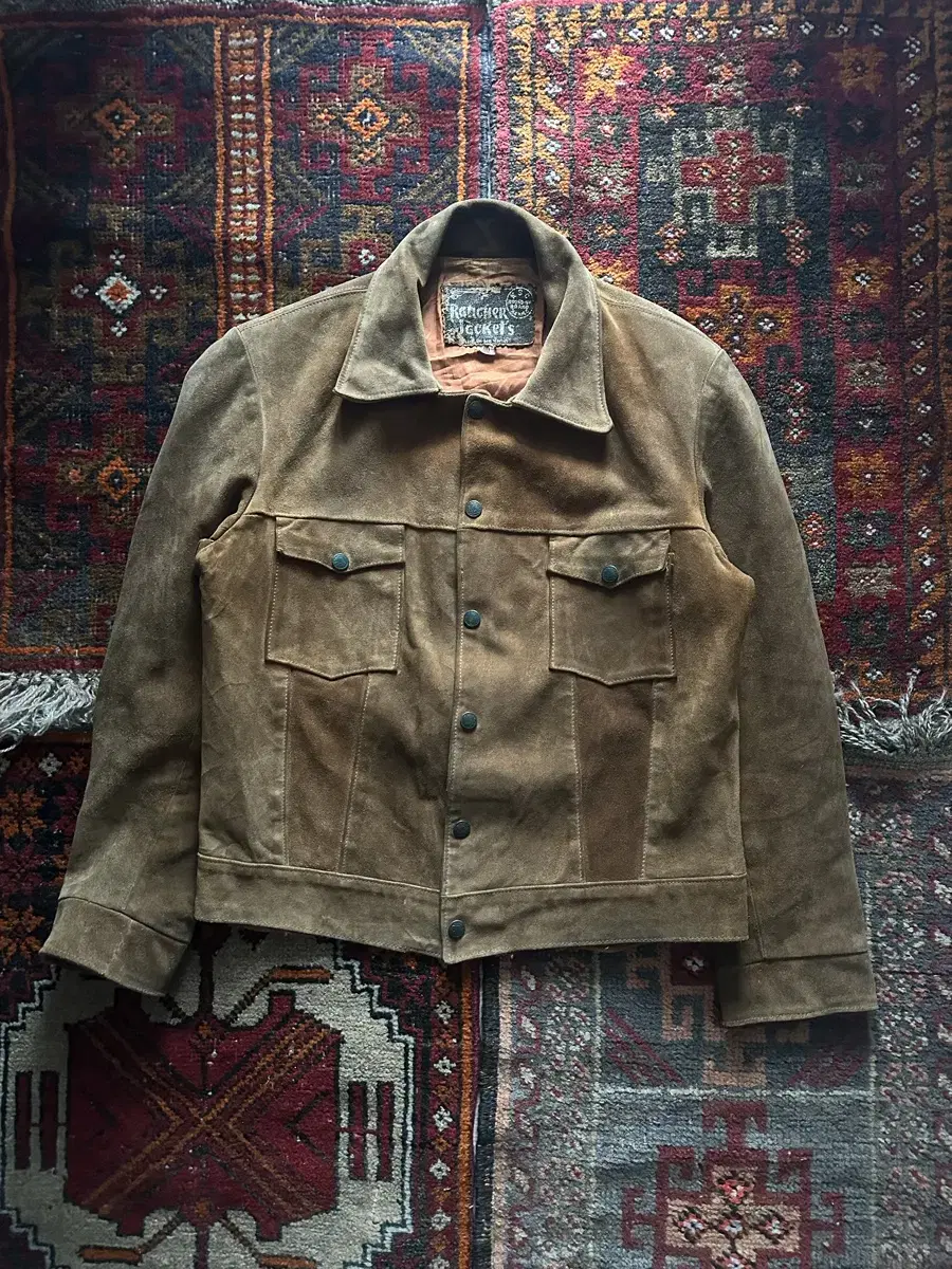 70s USA Vintage Cowhide Cowhide and Trekker Leather Jacket