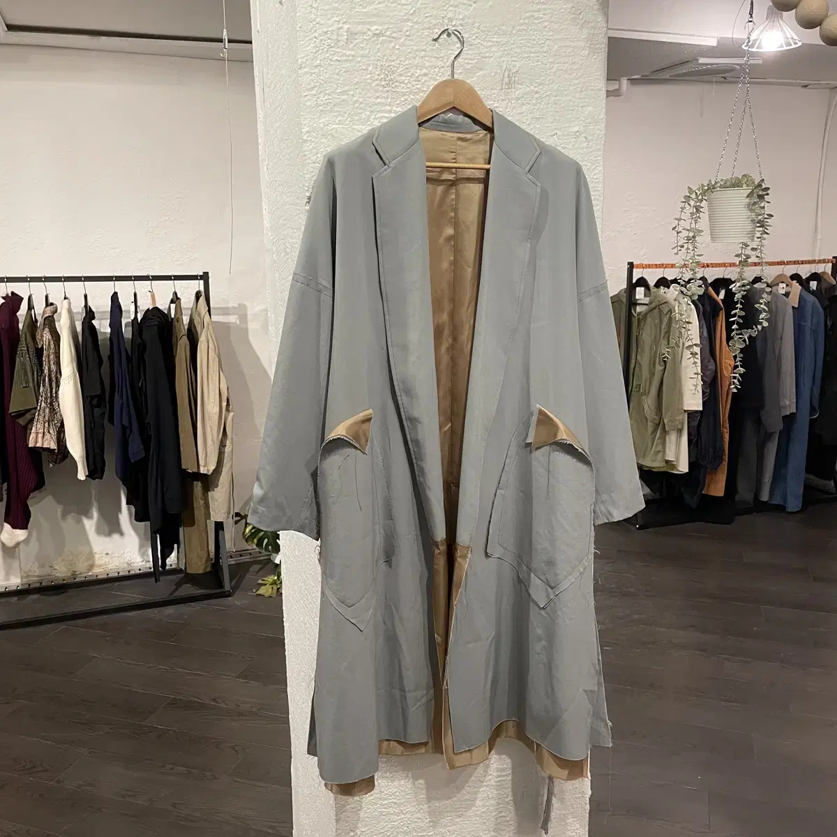 Snowy Night Cutout Robe Coat