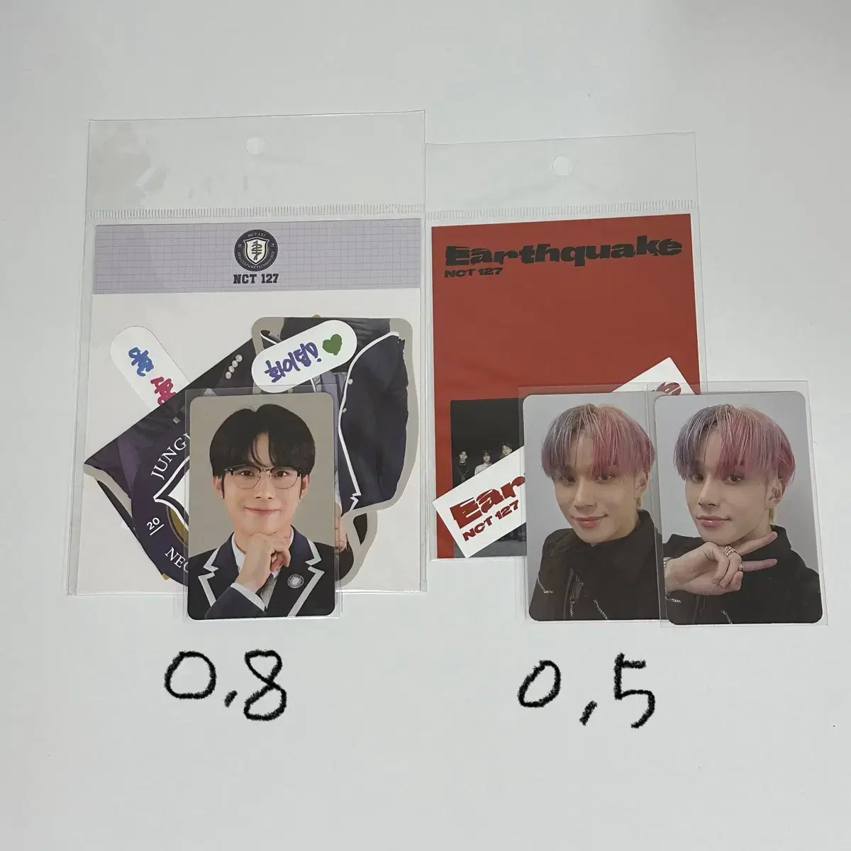 NCT 127 jungwoo School Kit Sticker Pack Earthquake photocard WTS